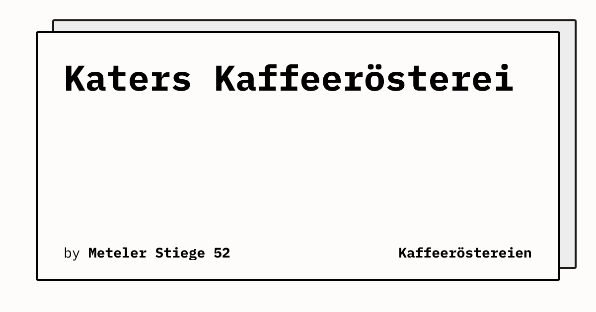 Bild von Katers Kaffeerösterei