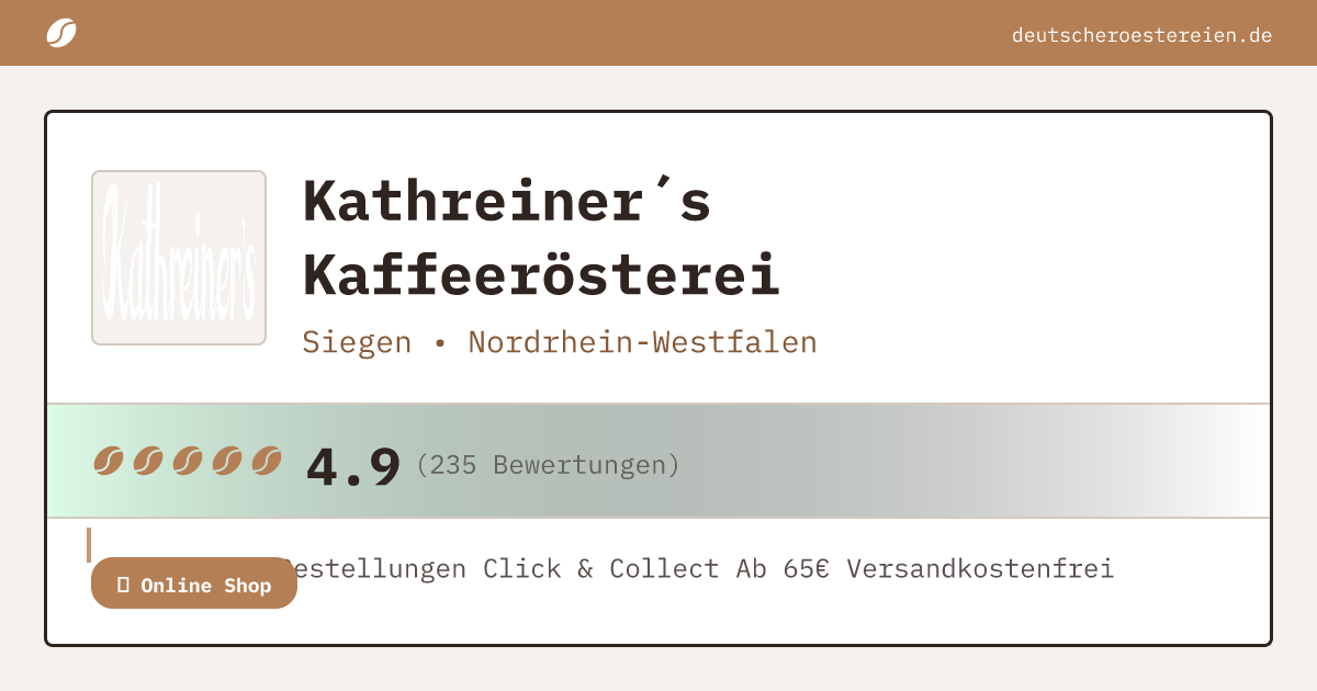 Bild von Kathreiner´s Kaffeerösterei