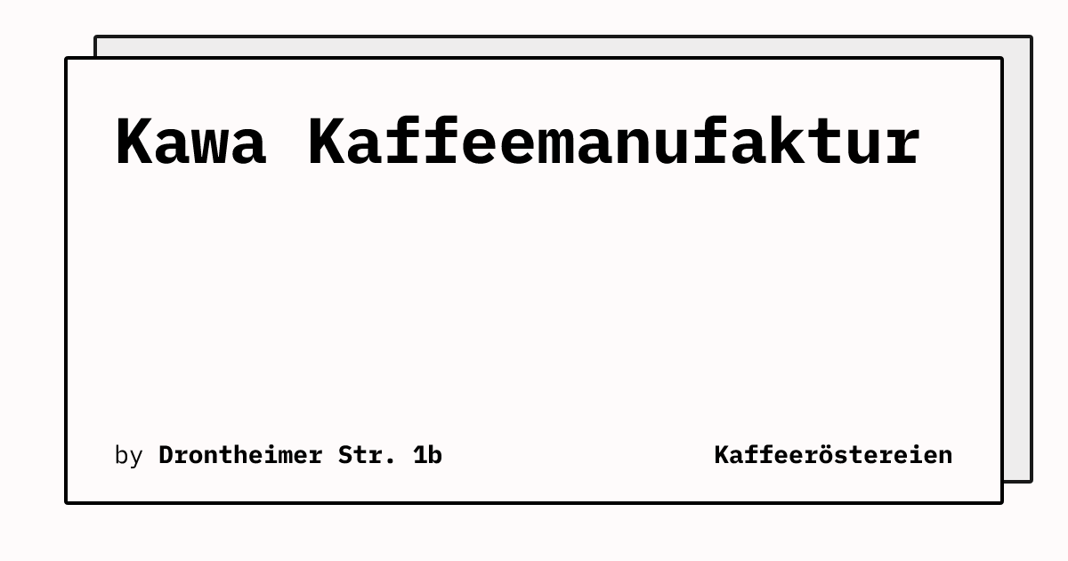 Bild von Kawa Kaffeemanufaktur