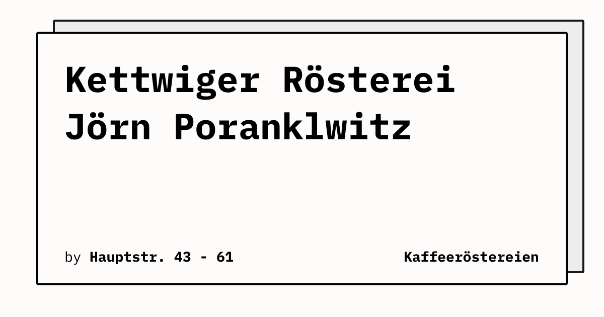 Bild von Kettwiger Rösterei  Jörn Poranklwitz