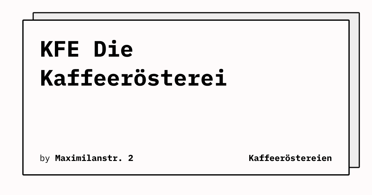 Bild von KFE Die Kaffeerösterei