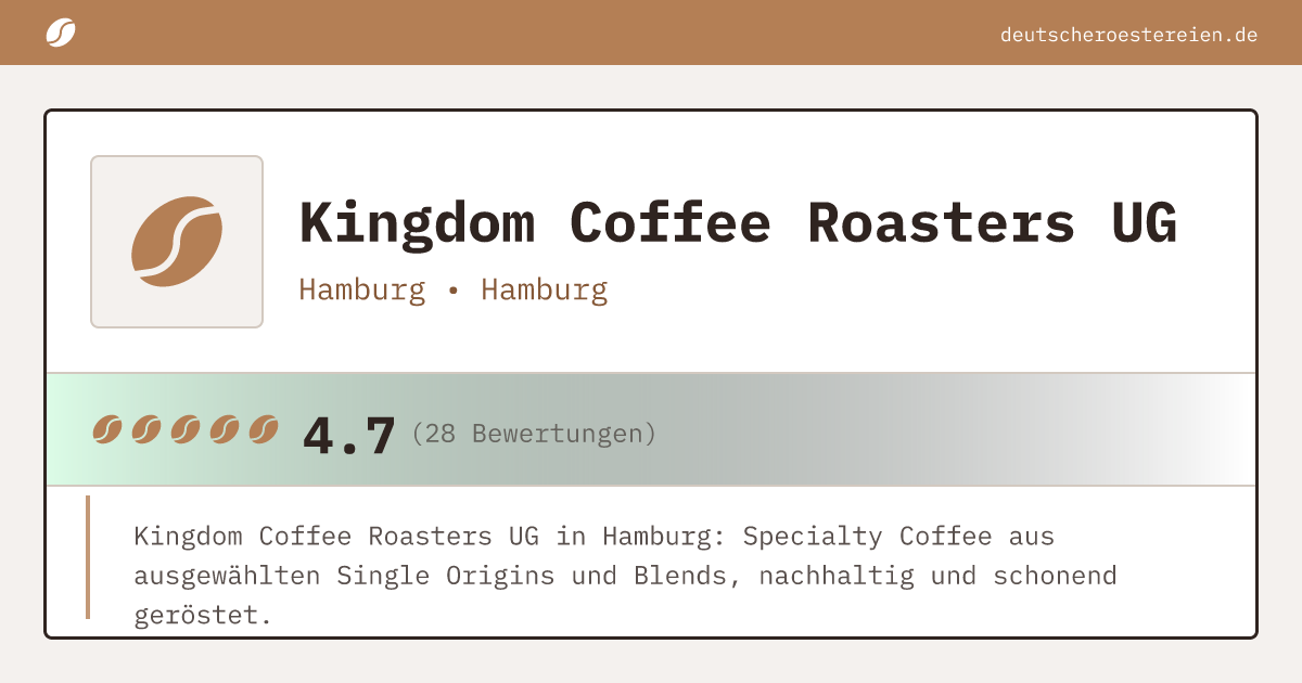 Logo of Kingdom Coffee Roasters UG