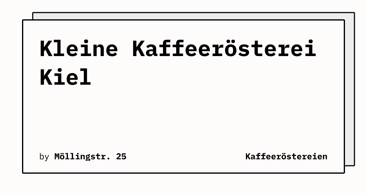 Bild von Kleine Kaffeerösterei Kiel