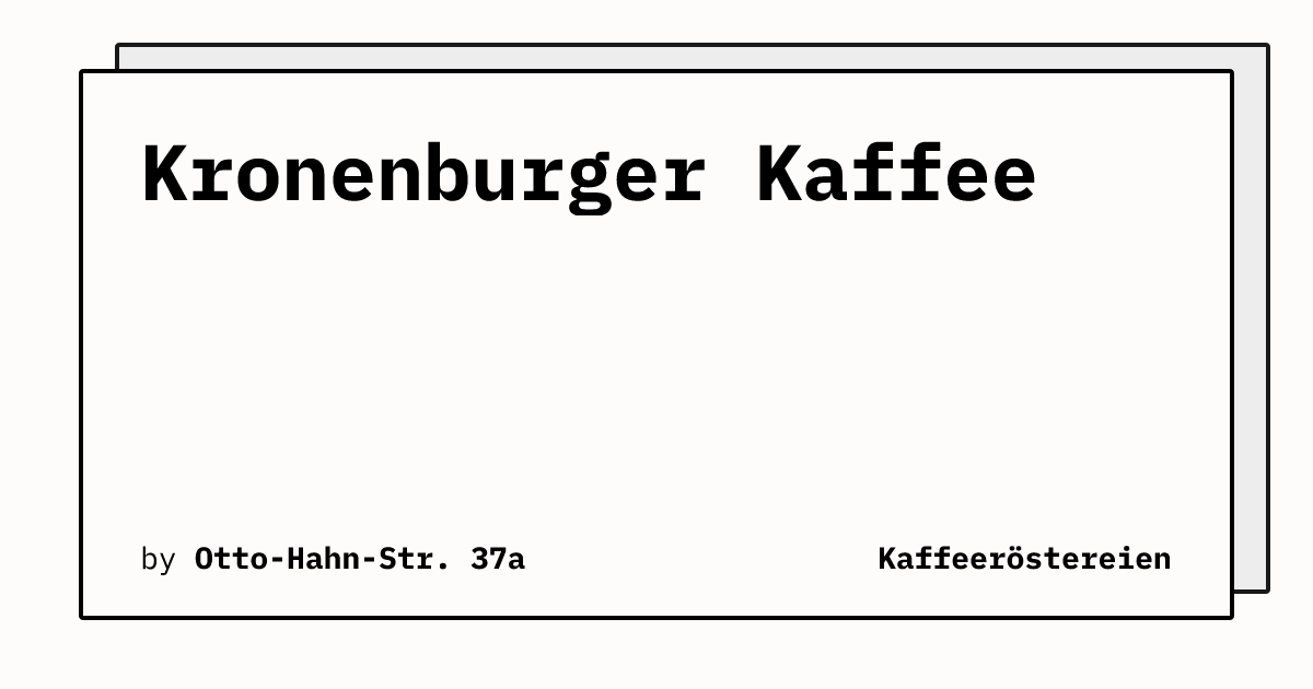 Bild von Kronenburger Kaffee