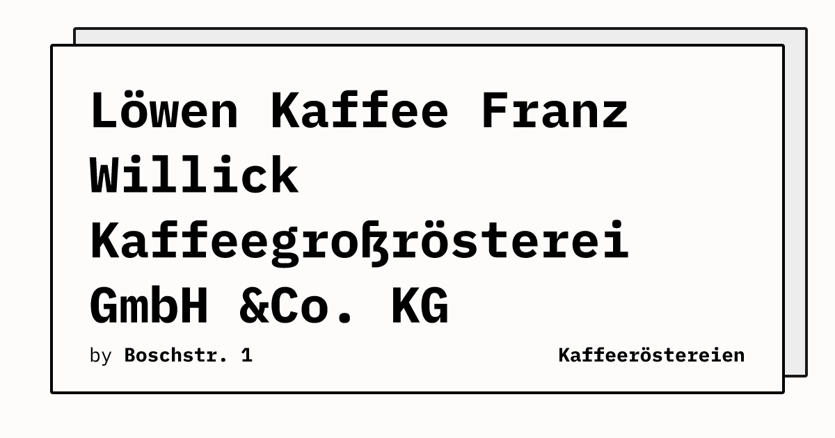 Bild von Löwen Kaffee  Franz Willick  Kaffeegroßrösterei GmbH &Co. KG