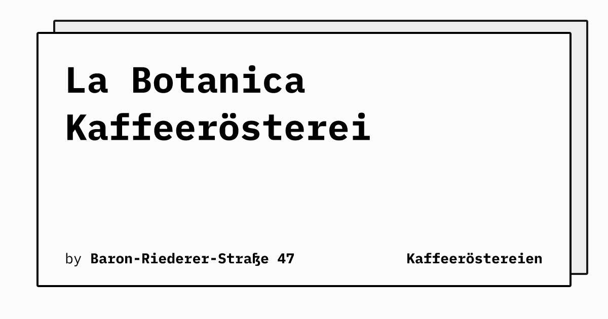 Bild von La Botanica Kaffeerösterei