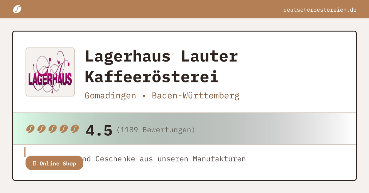 Bild von Lagerhaus Lauter Kaffeerösterei