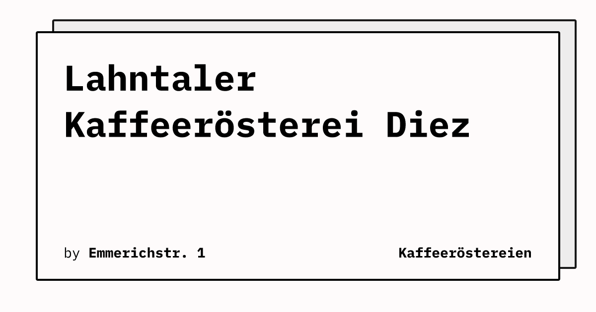 Bild von Lahntaler Kaffeerösterei Diez