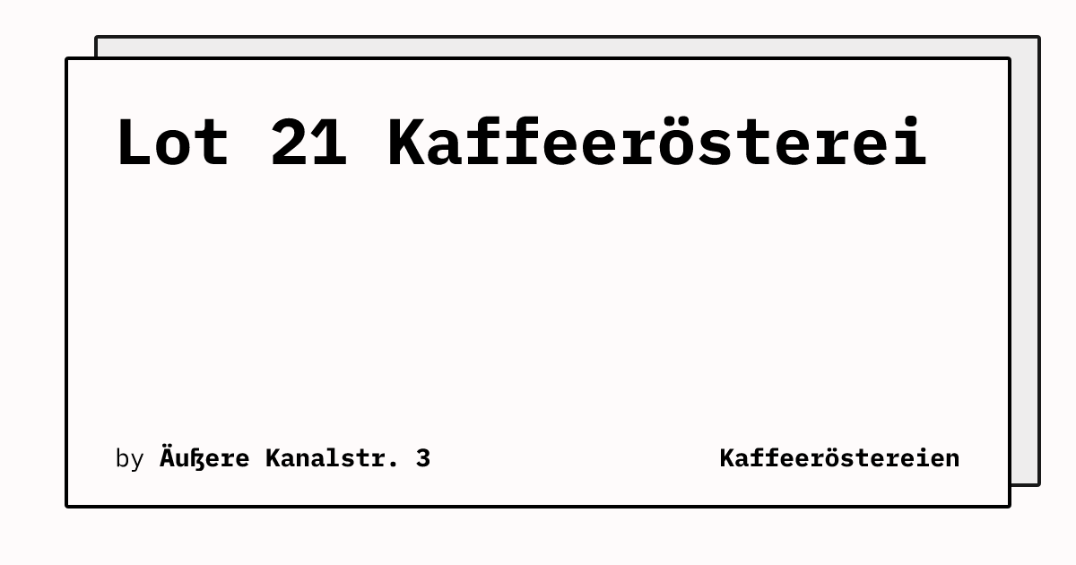 Bild von Lot 21 Kaffeerösterei