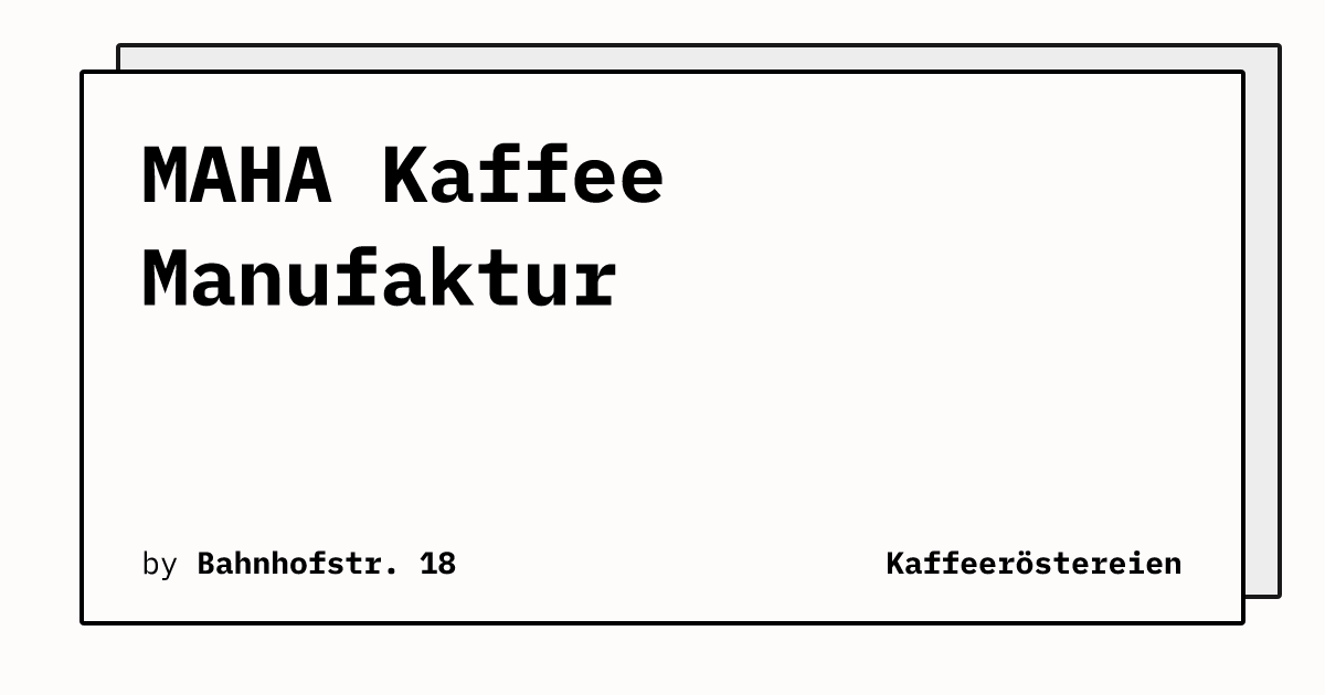 Bild von MAHA Kaffee Manufaktur