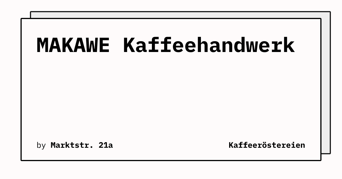 Bild von MAKAWE Kaffeehandwerk