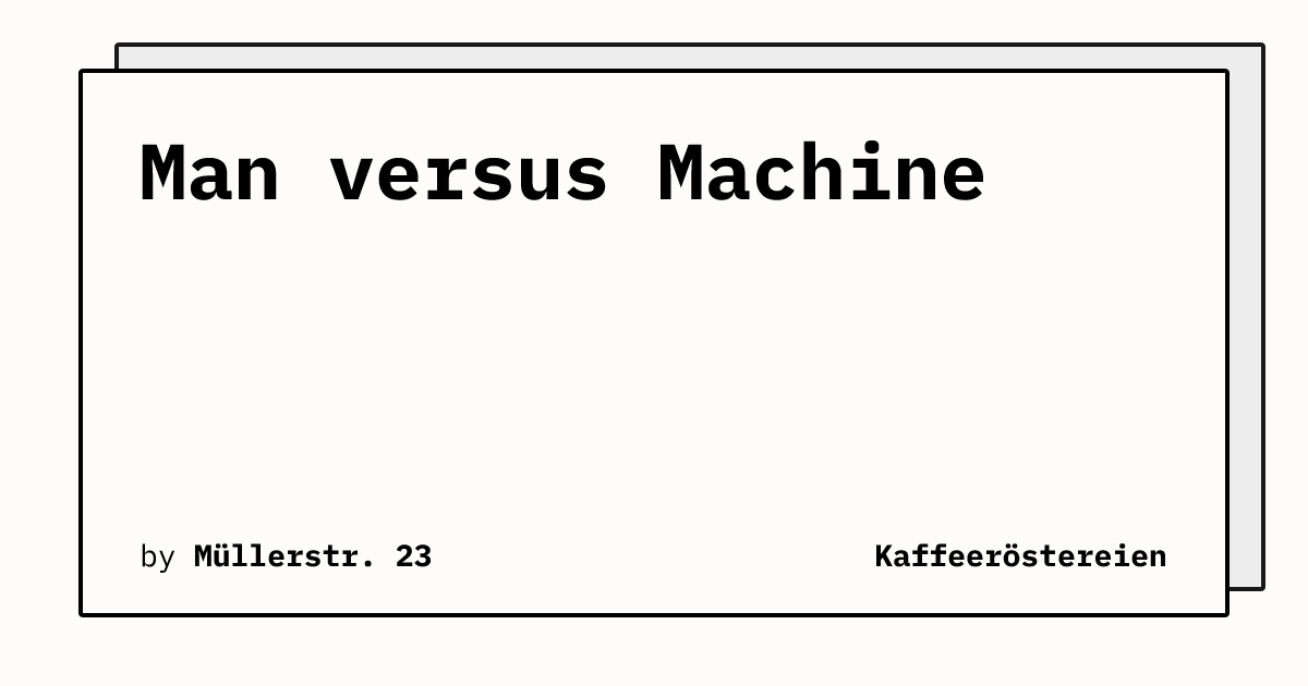 Bild von Man versus Machine