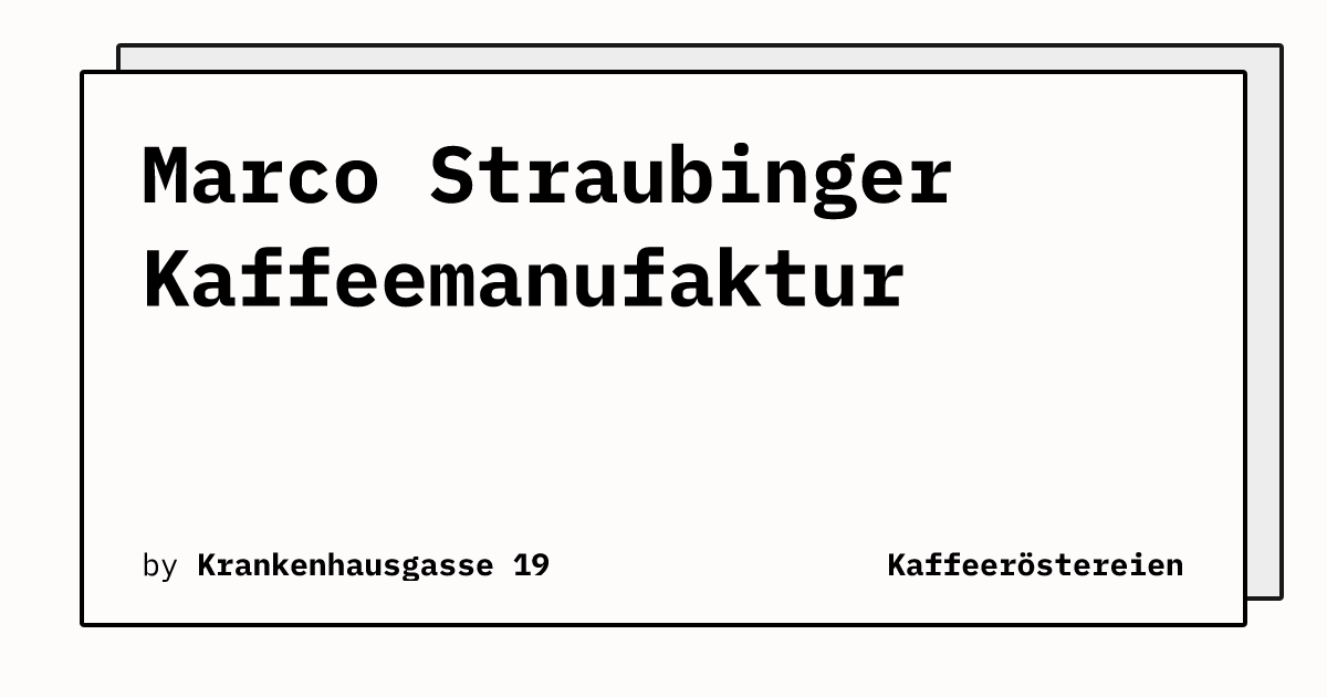 Bild von Marco Straubinger Kaffeemanufaktur