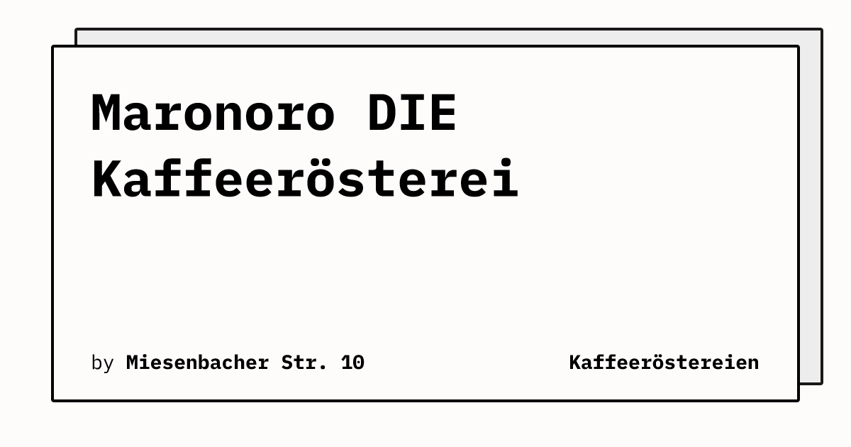 Bild von Maronoro DIE Kaffeerösterei