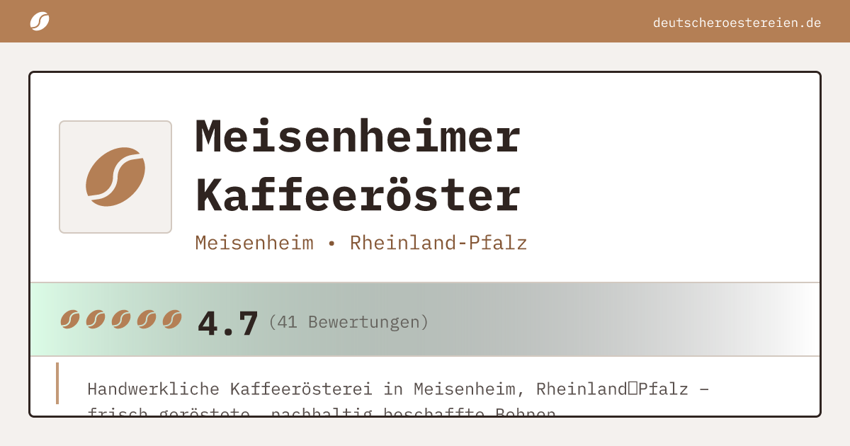 Bild von Meisenheimer Kaffeeröster