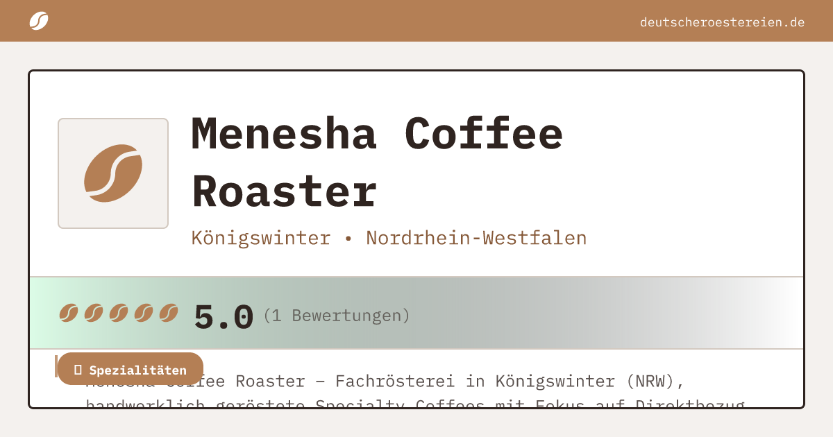 Bild von Menesha Coffee Roaster