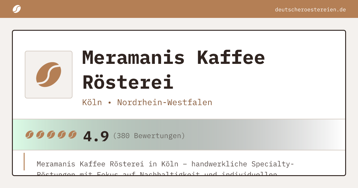 Logo of Meramanis Kaffee Rösterei