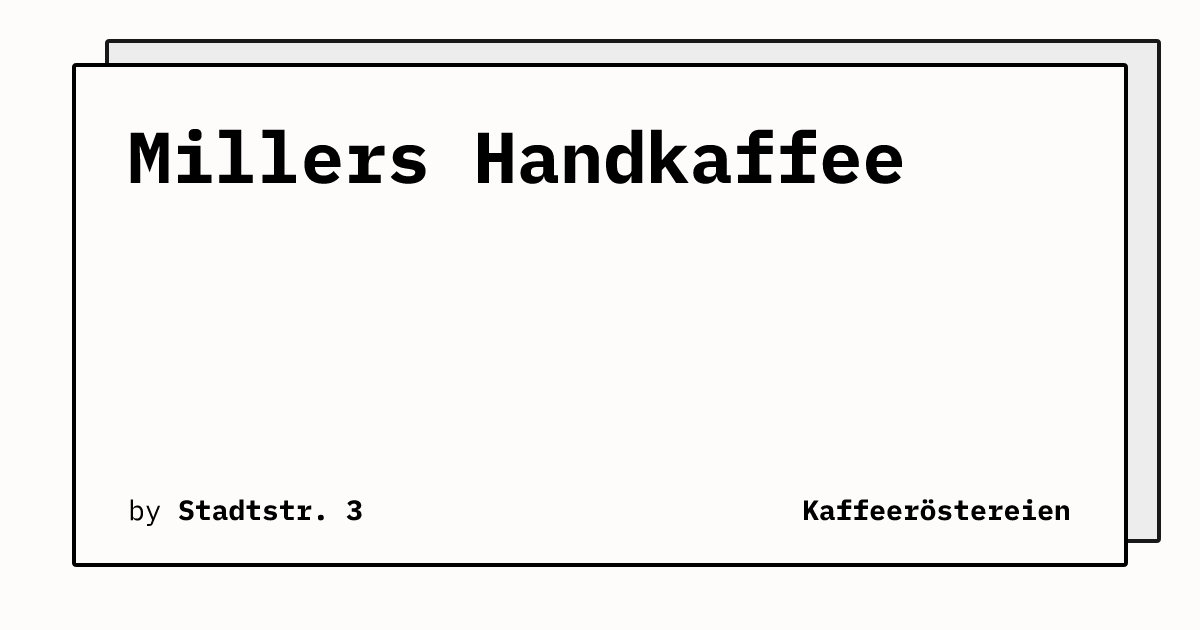 Bild von Millers Handkaffee