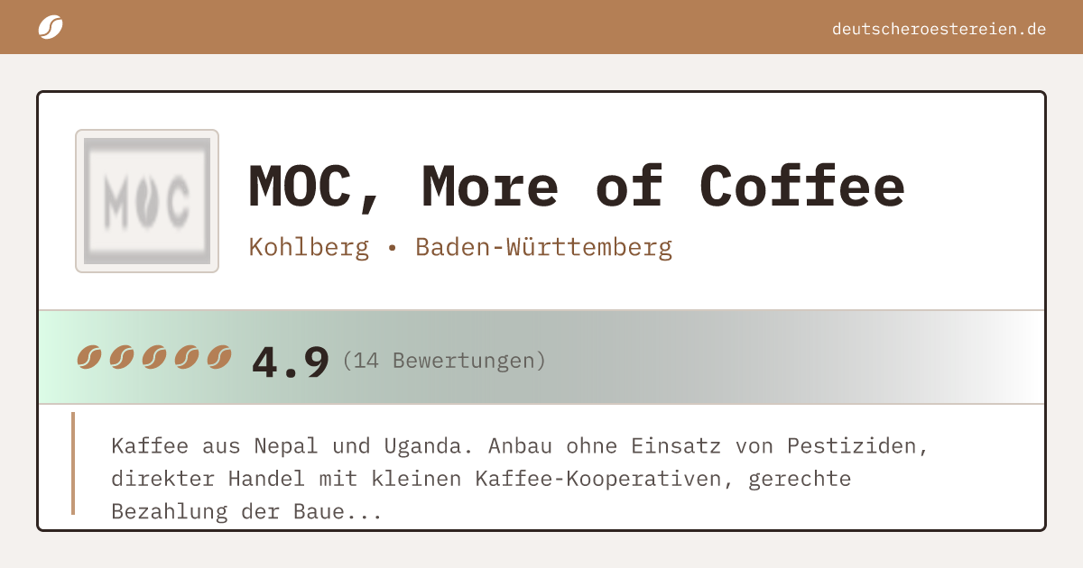 Logo of MOC, More of Coffee 