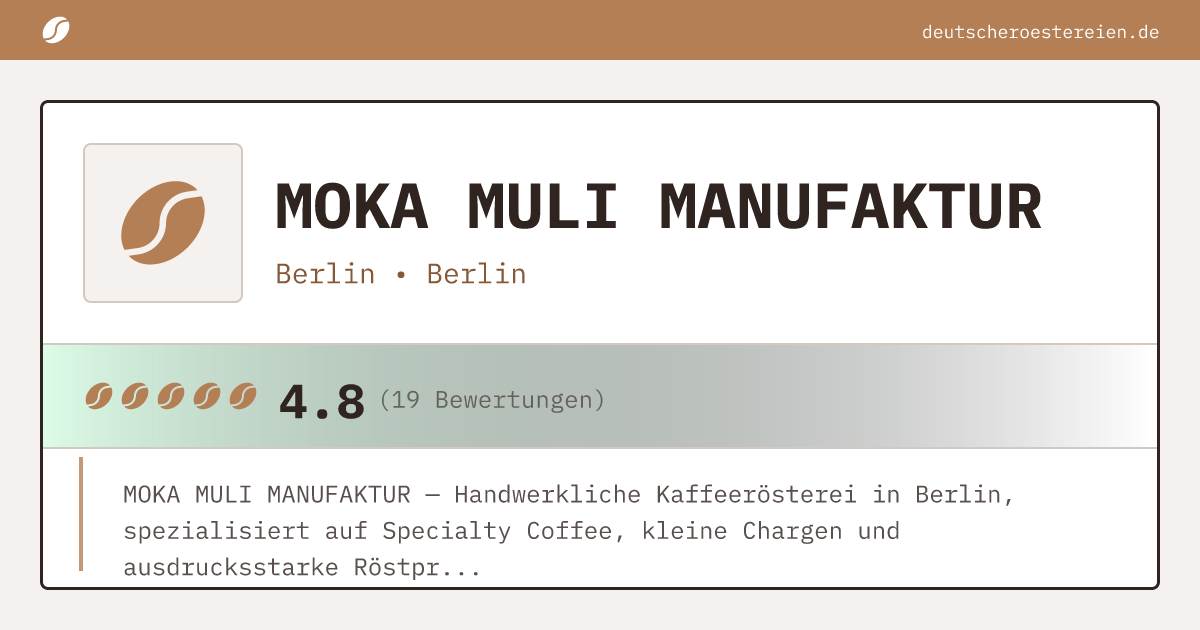 Logo of MOKA MULI MANUFAKTUR