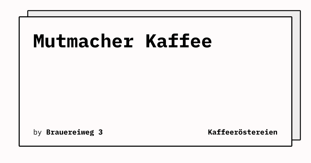 Bild von Mutmacher Kaffee