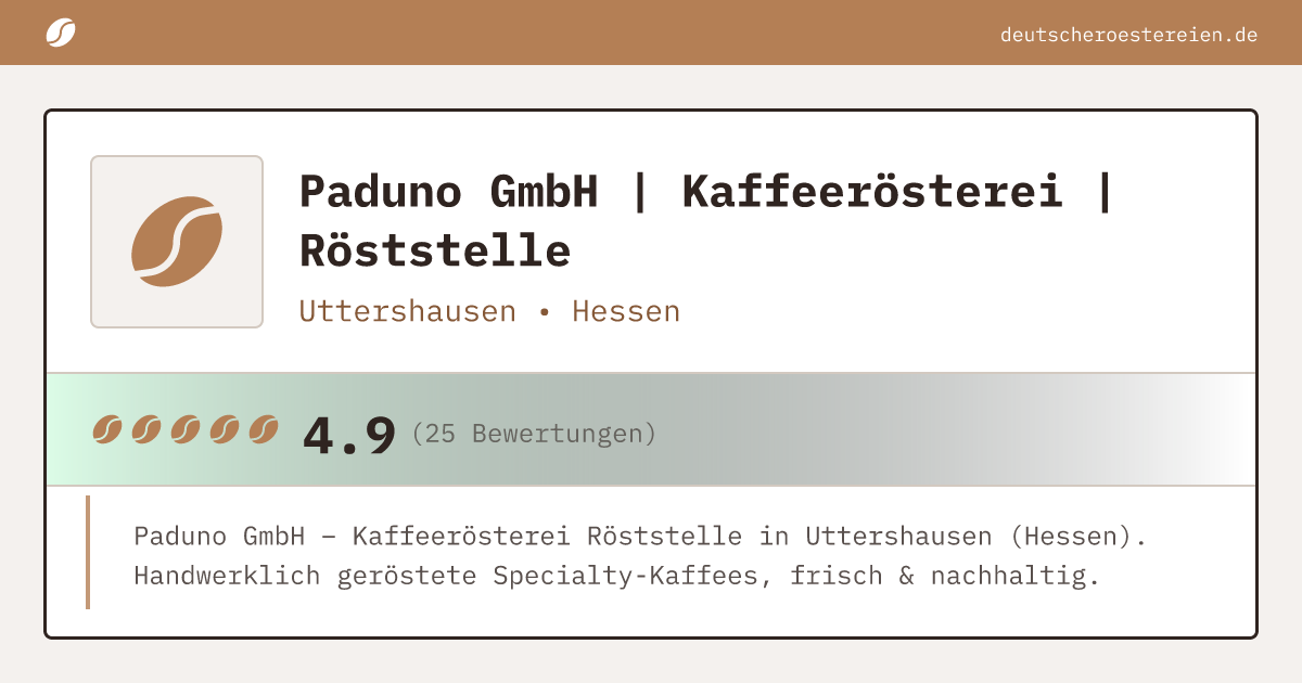 Bild von Paduno GmbH | Kaffeerösterei | Röststelle