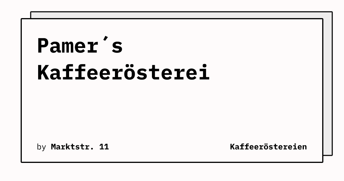 Bild von Pamer´s Kaffeerösterei