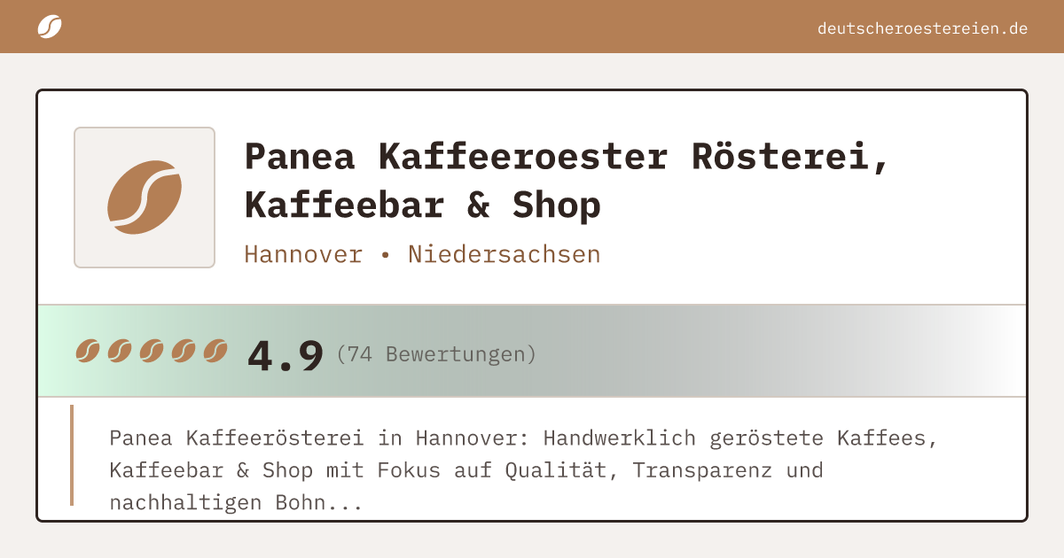 Logo of Panea Kaffeeroester Rösterei, Kaffeebar & Shop