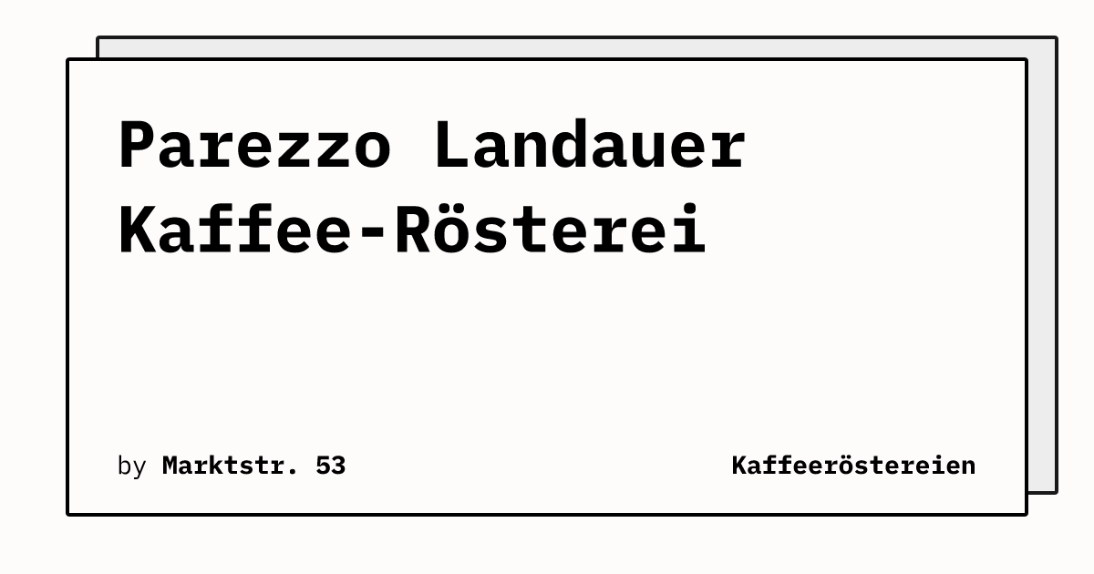 Bild von Parezzo Landauer Kaffee-Rösterei