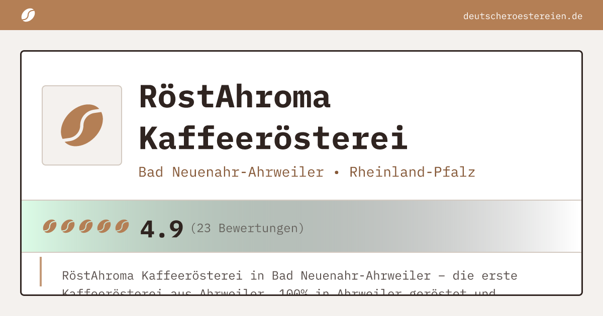 Bild von RöstAhroma Kaffeerösterei