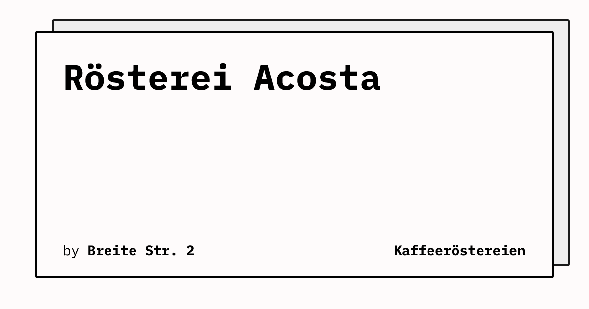 Bild von Rösterei Acosta