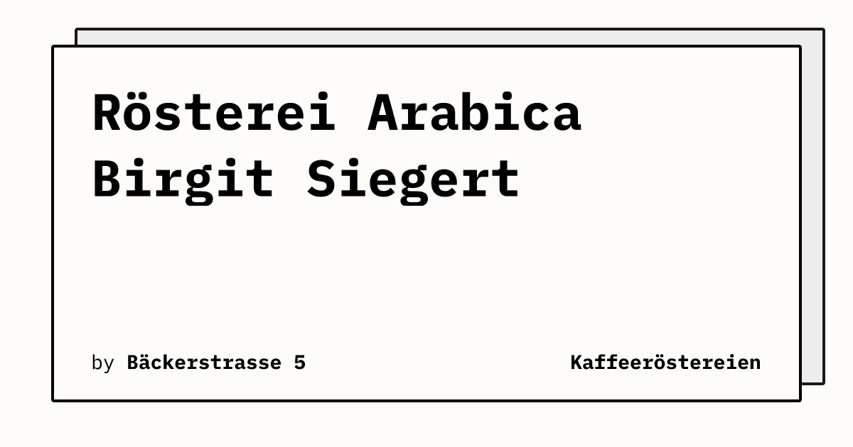 Bild von Rösterei Arabica Birgit Siegert