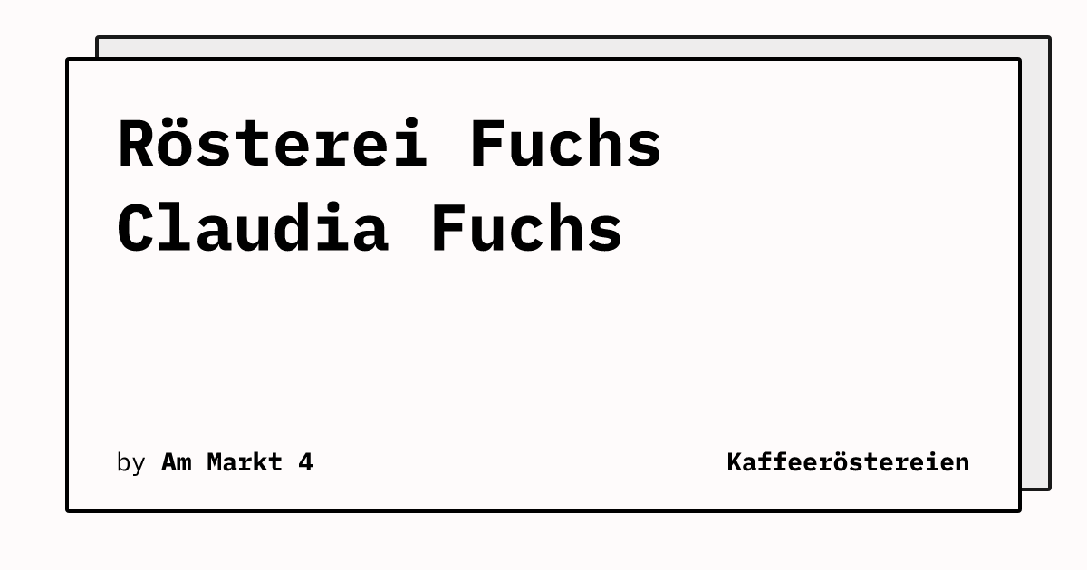 Bild von Rösterei Fuchs  Claudia Fuchs