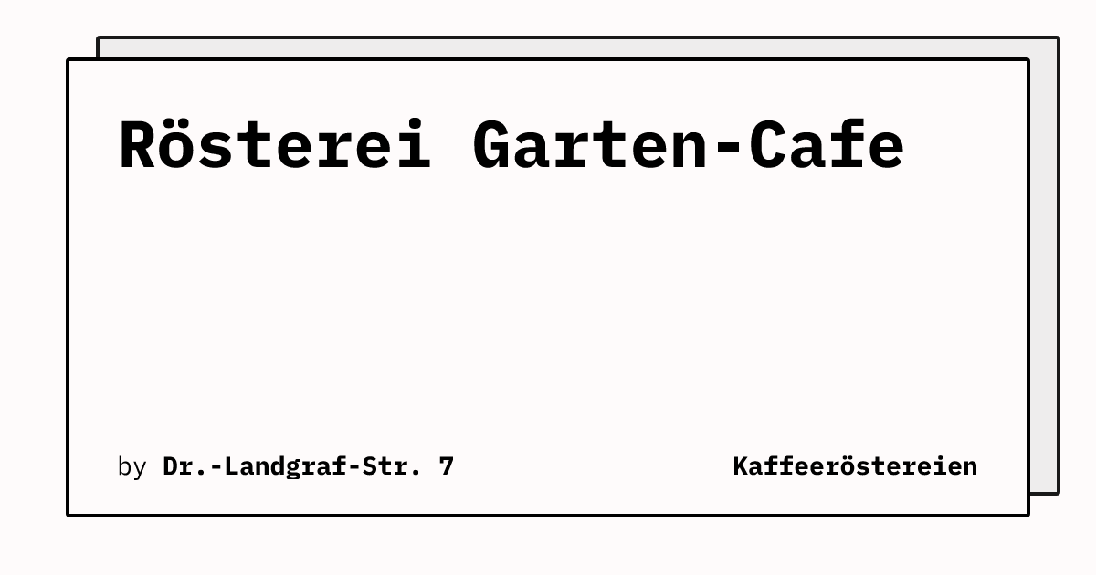 Bild von Rösterei Garten-Cafe