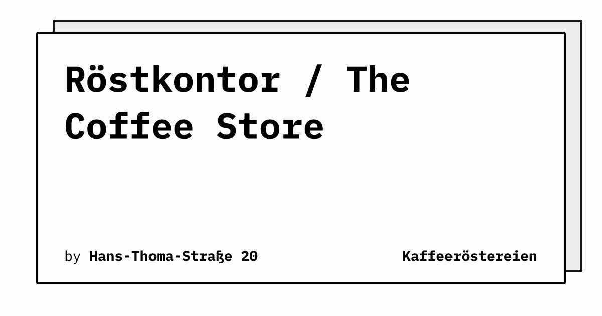 Bild von Röstkontor / The Coffee Store