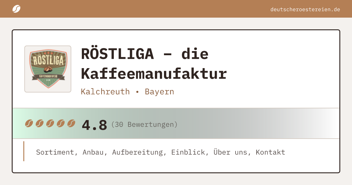 Logo of RÖSTLIGA – die Kaffeemanufaktur