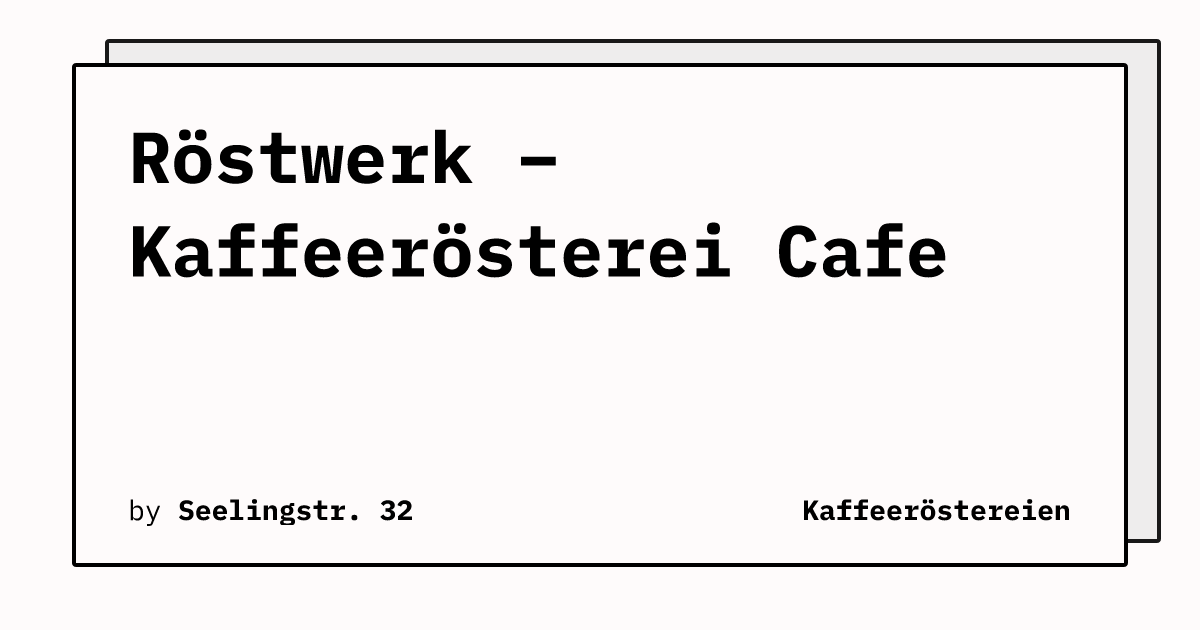 Bild von Röstwerk – Kaffeerösterei Cafe