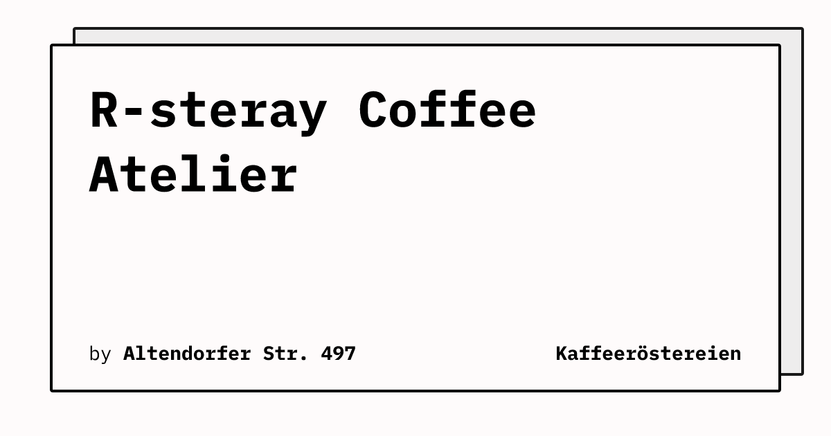 Bild von R-steray Coffee Atelier 