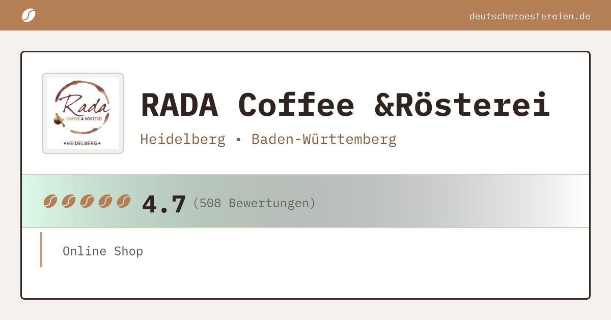 Logo of RADA Coffee &Rösterei 