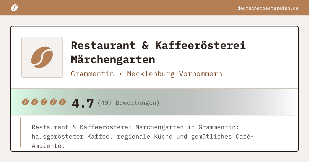 Bild von Restaurant & Kaffeerösterei Märchengarten