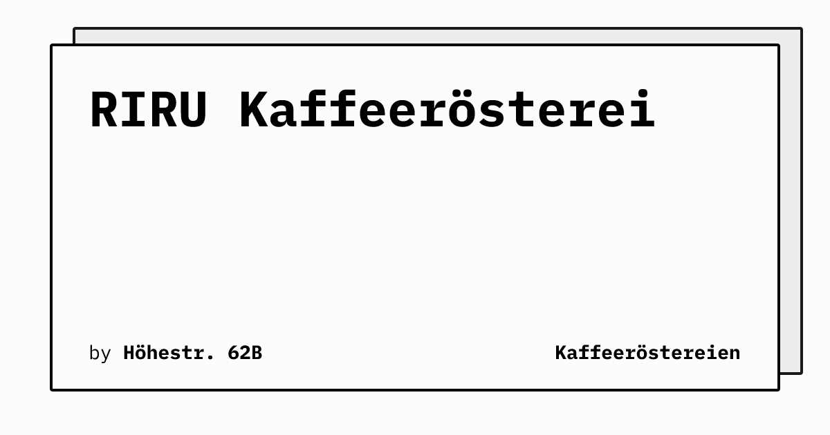 Bild von RIRU Kaffeerösterei