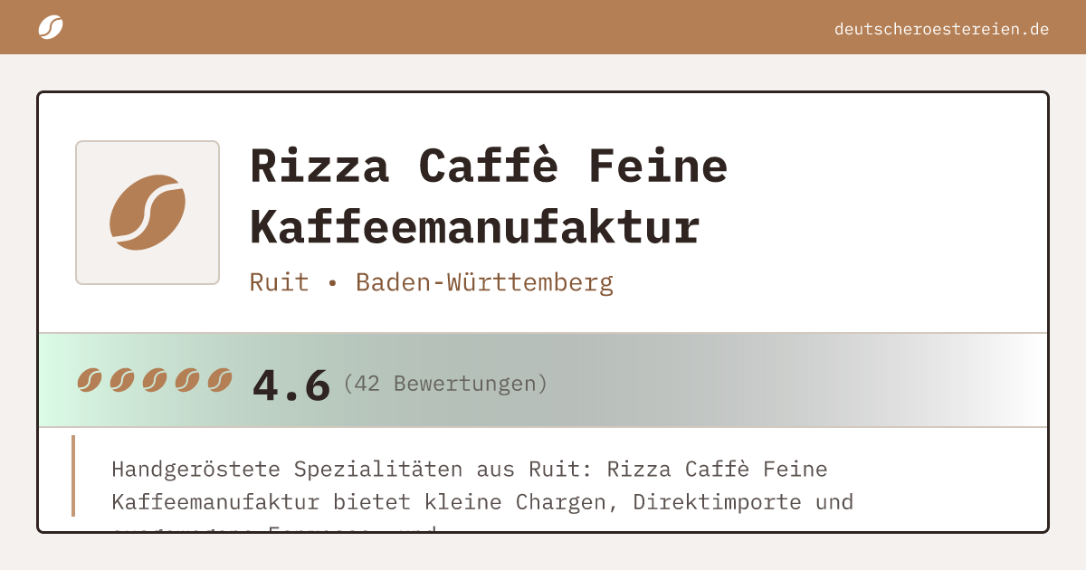 Bild von Rizza Caffè Feine Kaffeemanufaktur