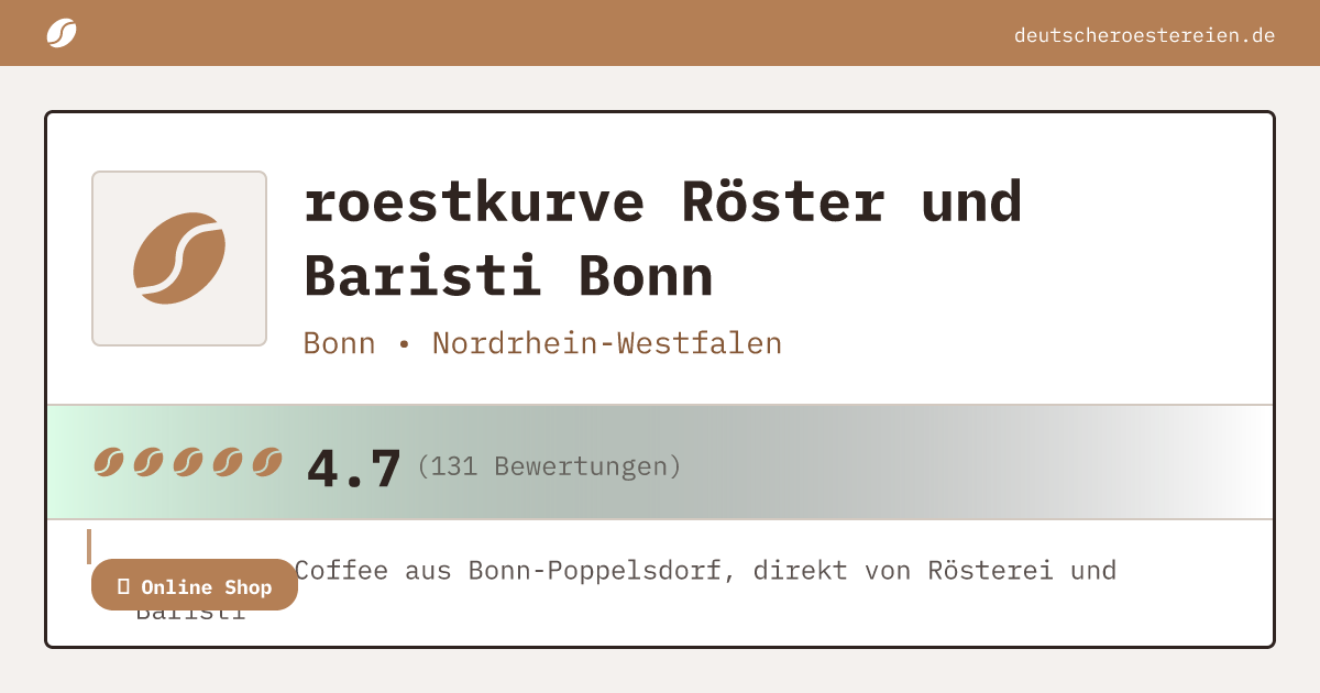 Logo of roestkurve Röster und Baristi Bonn