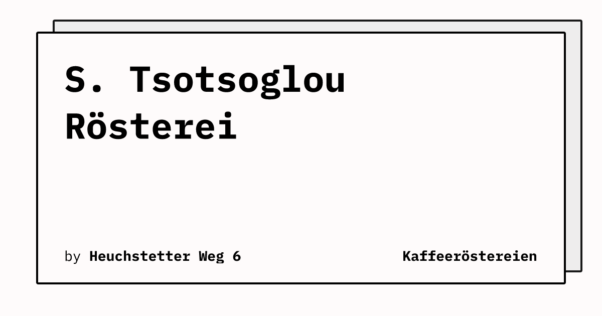 Bild von S. Tsotsoglou Rösterei