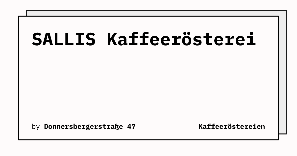 Bild von SALLIS Kaffeerösterei 