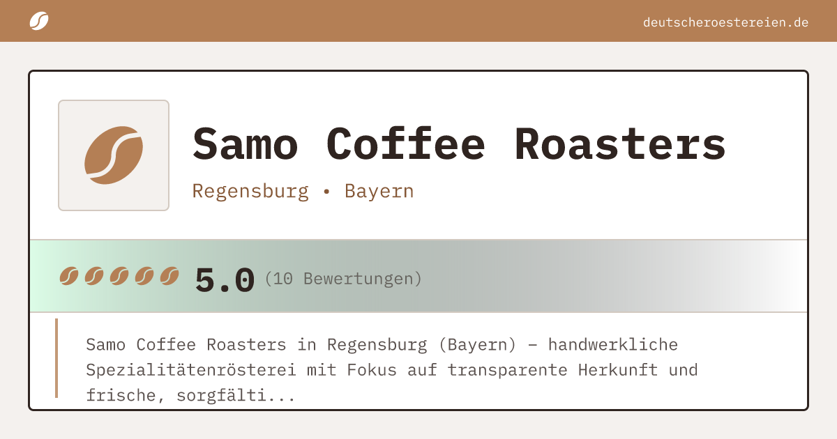 Logo of Samo Coffee Roasters