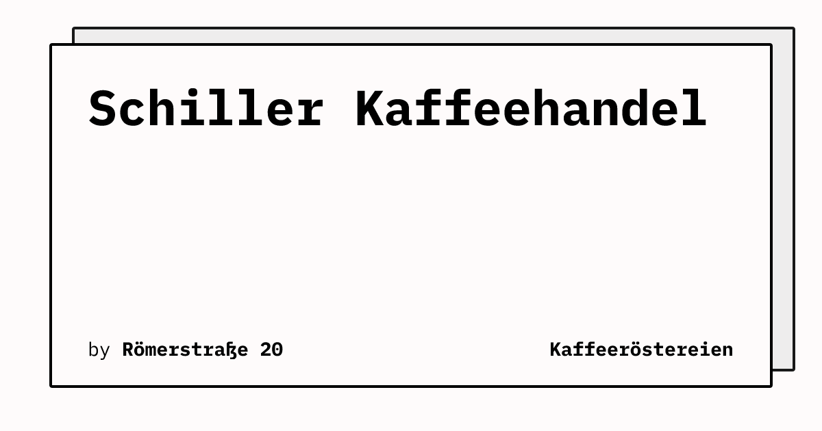 Bild von Schiller Kaffeehandel