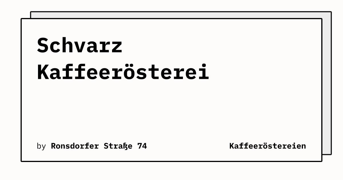 Bild von Schvarz Kaffeerösterei