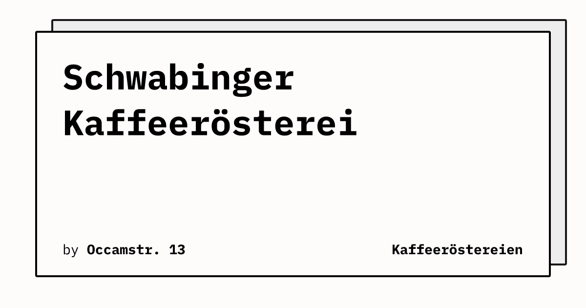 Bild von Schwabinger Kaffeerösterei