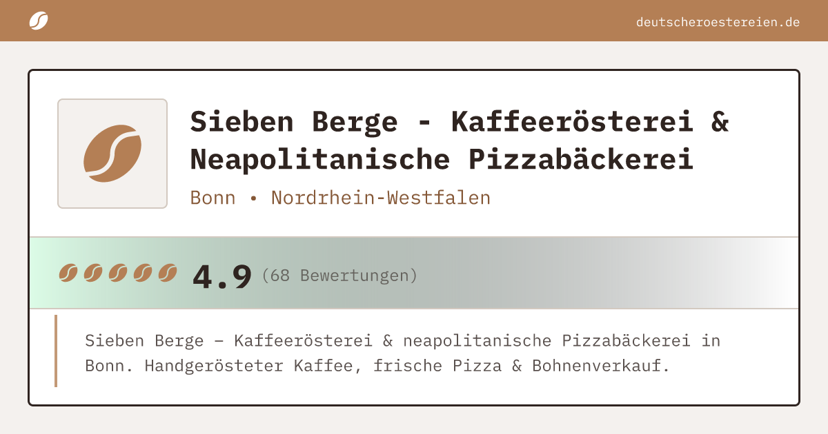 Logo of Sieben Berge - Kaffeerösterei & Neapolitanische Pizzabäckerei